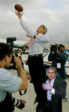 dump dubya - he plays unfair!